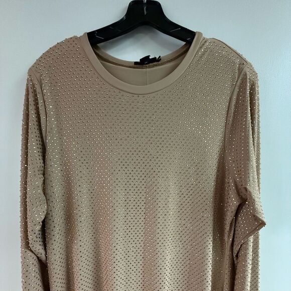 Good American Crystal Crewneck Long Sleeve Maxi Dress Plus Size 2XL - Picture 8 of 12